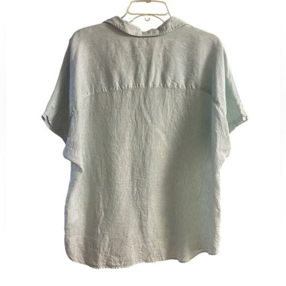Grayson Frank & Eileen the Artist SS shirt linen pop over dolman sleeves Medium - Picture 2 of 7